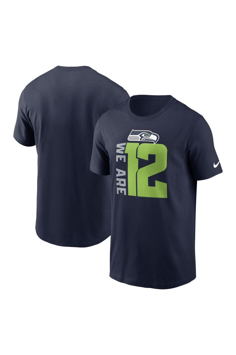 Men's Nike College Navy Seattle Seahawks Local Essential T-Shirt, Main, color, Navy