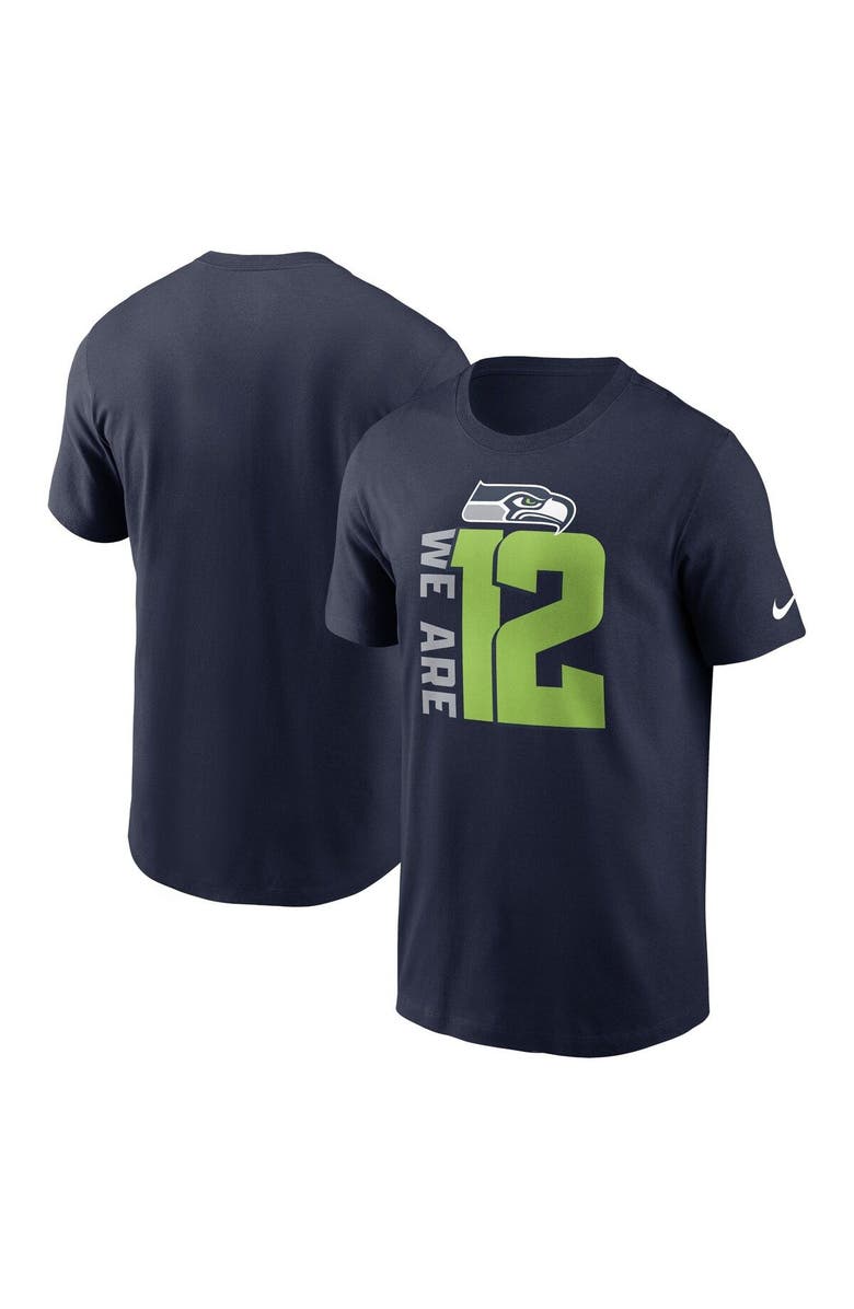 Nike Men's Nike College Navy Seattle Seahawks Local Essential T-Shirt, Main, color, Navy