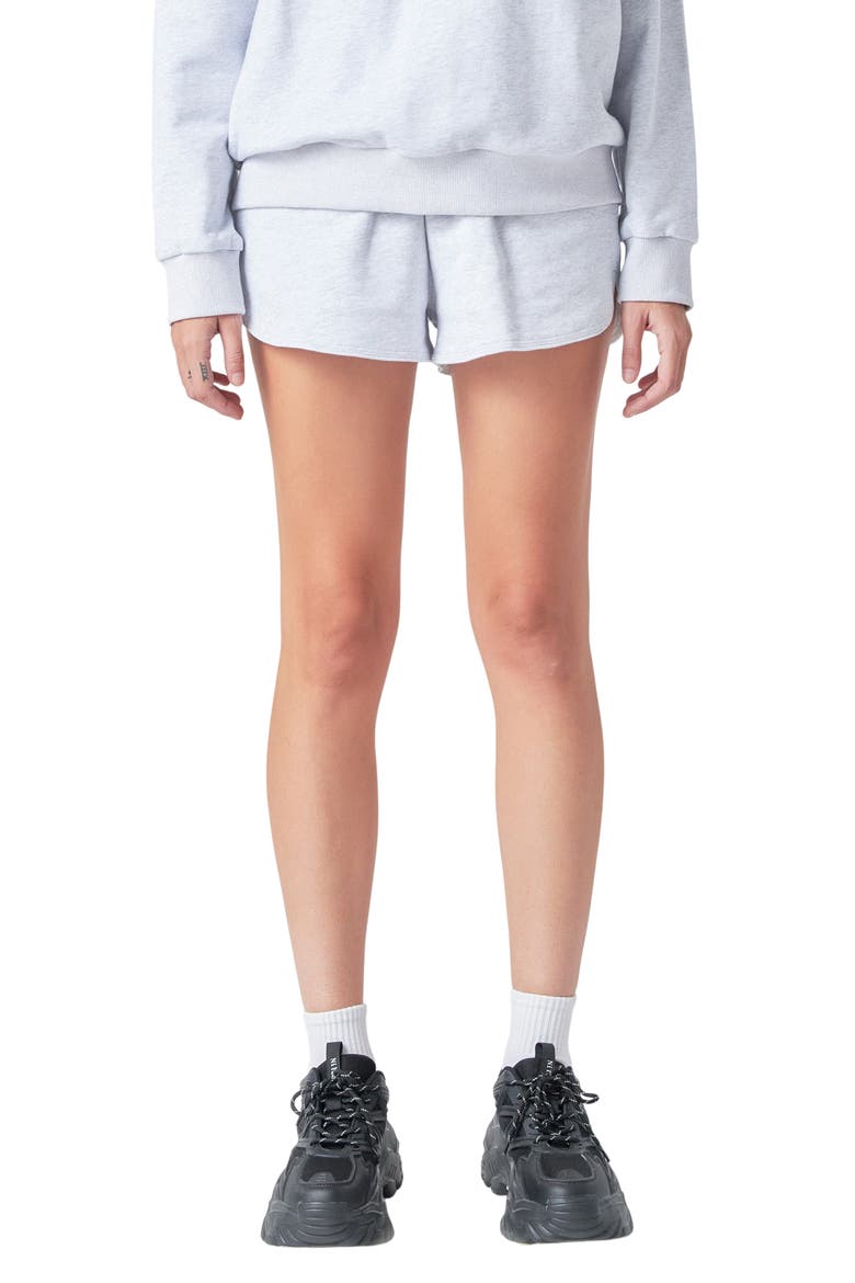 Cotton French Terry Shorts, Main, color, HEATHER GREY