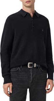 AllSaints Waffle Knit Polo