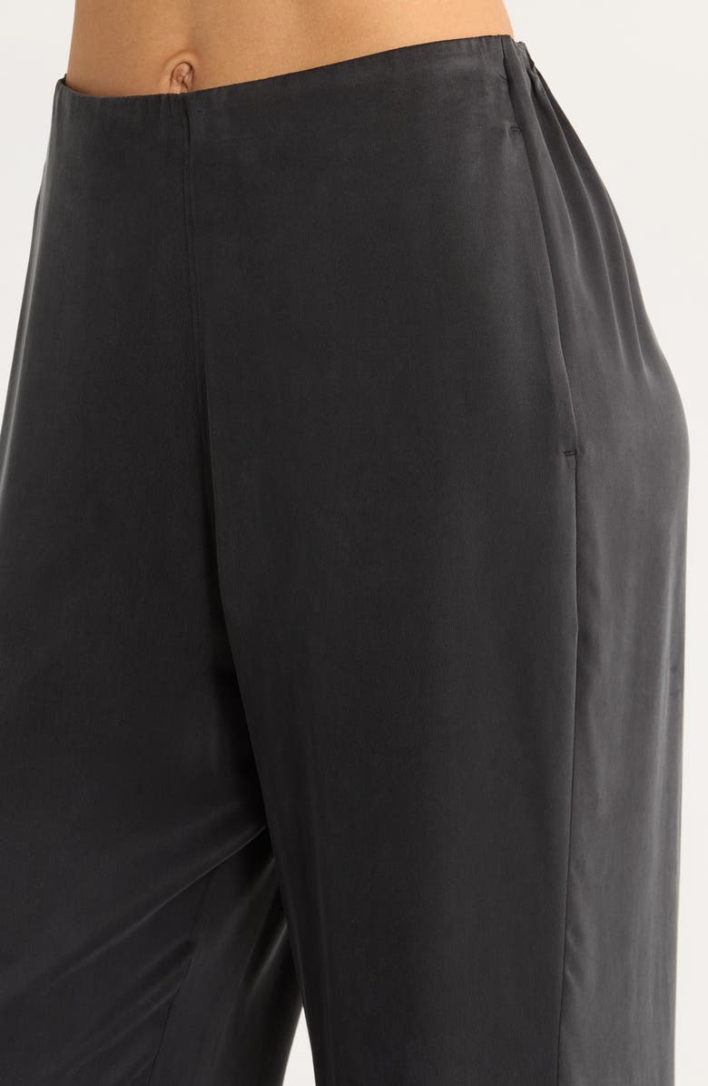 Lunya Washable Silk Pajamas, Alternate, color, Immersed Black