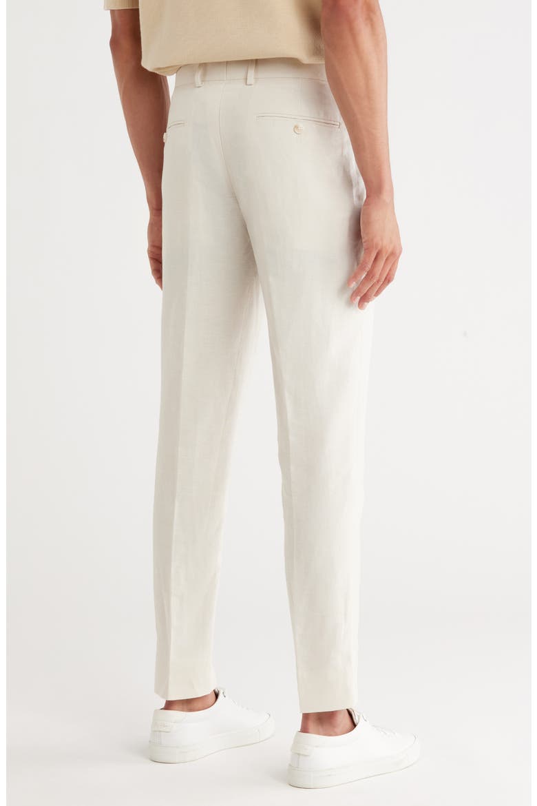 Linen Blend Pants, Alternate, color, IVORY DOVE