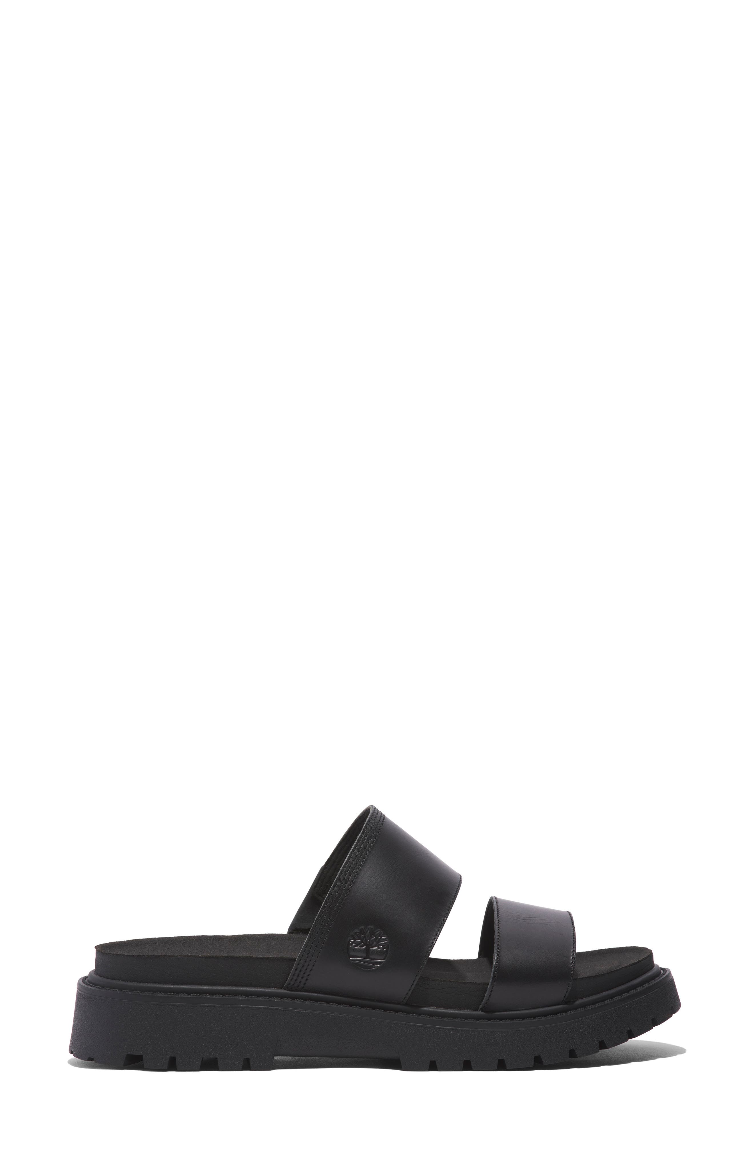 Timberland Clairemont Way Slide Sandal, Alternate, color, Black Full Grain