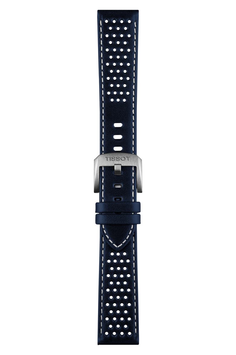 PR516 Powermatic 80 Automatic Leather Strap Watch, 38mm, Alternate, color, BLUE