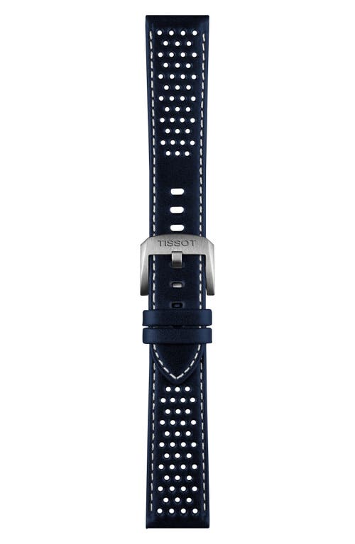 Tissot Pr516 Powermatic 80 Automatic Blue Dial Leather Strap Unisex Watch T149.407.16.041.00 In Blue