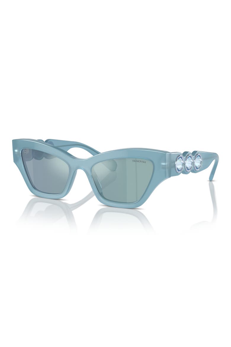 Imber 53mm Irregular Sunglasses, Alternate, color, BLUE