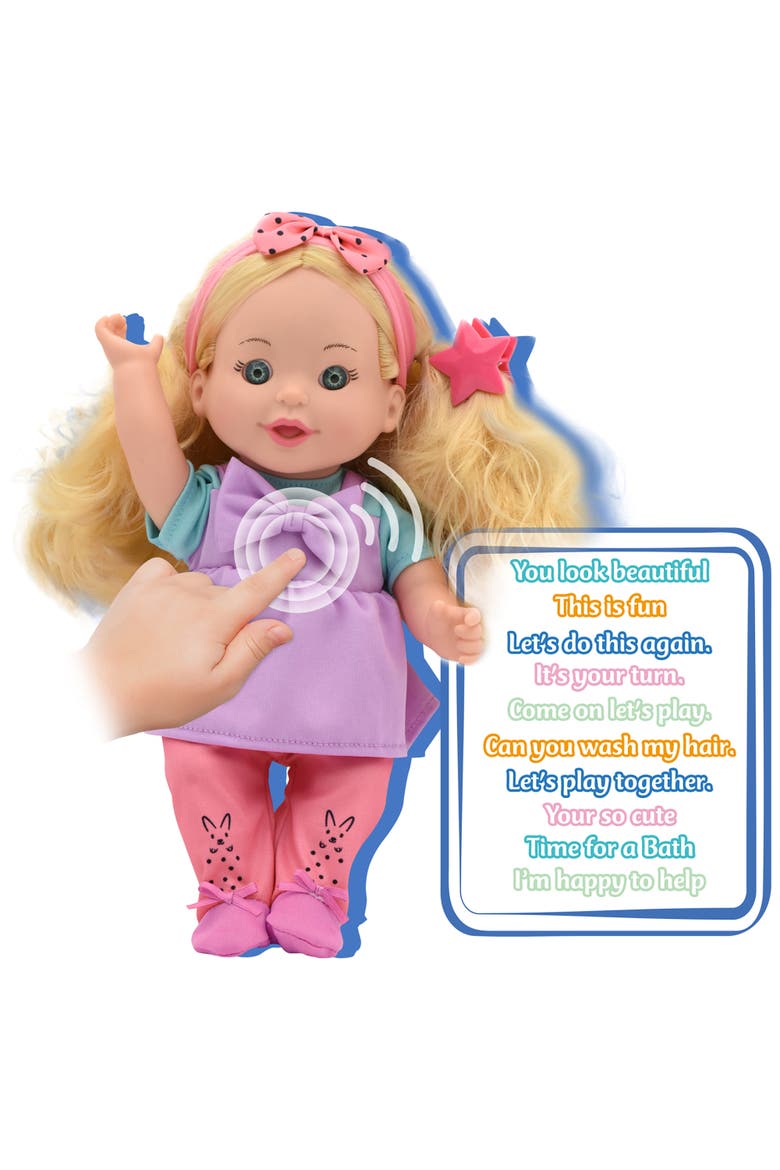 Talking Hair Styling Playset 16 Pc 12" Doll Playset, Alternate, color, Multicolored