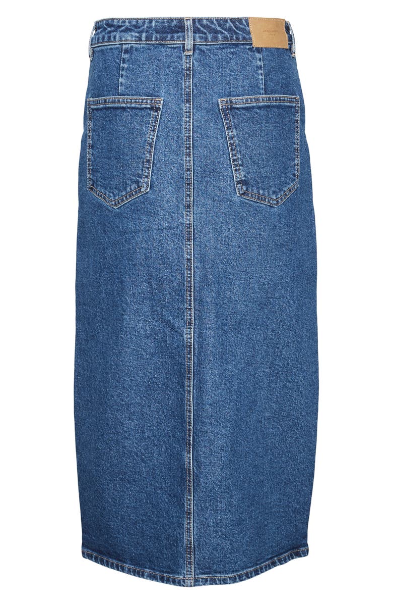 VERO MODA CURVE Veri Denim Midi Skirt, Alternate, color,