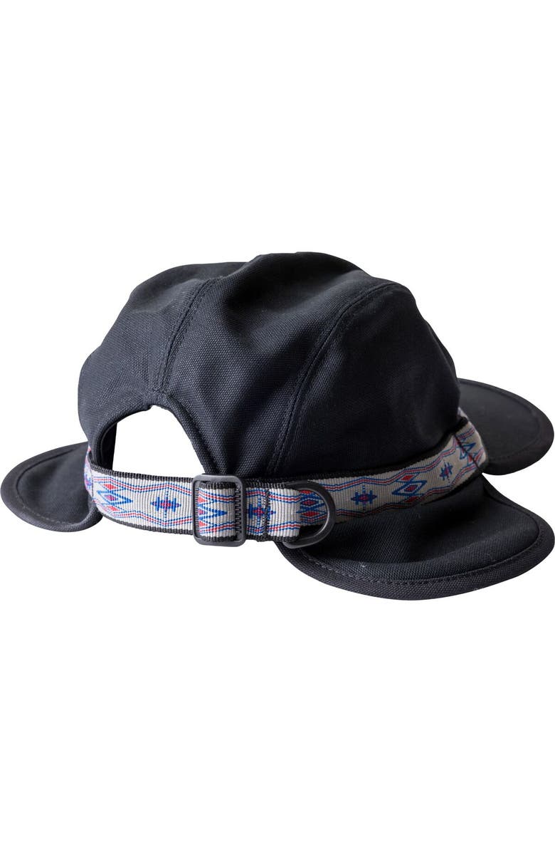 KAVU Strapcap Trapper Cap, Alternate, color, Jet Black