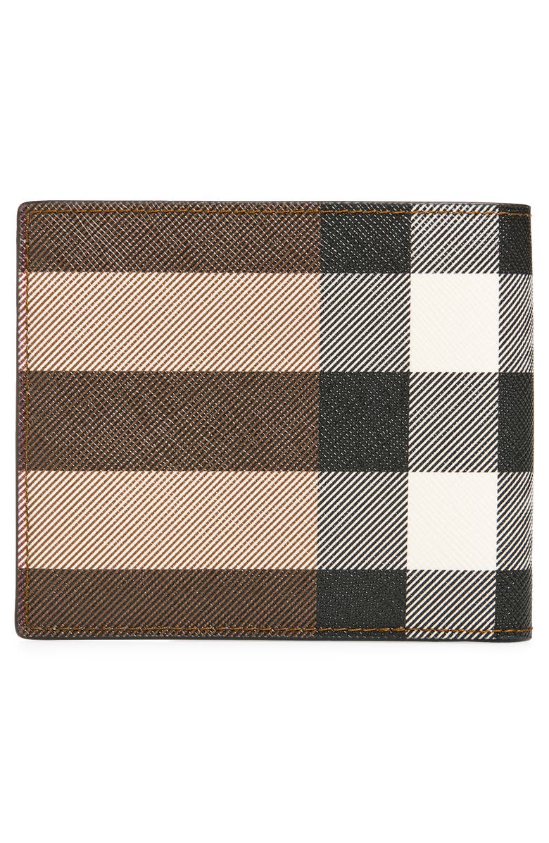Burberry Giant Check Bifold Wallet, Alternate, color, Dark Birch Brown