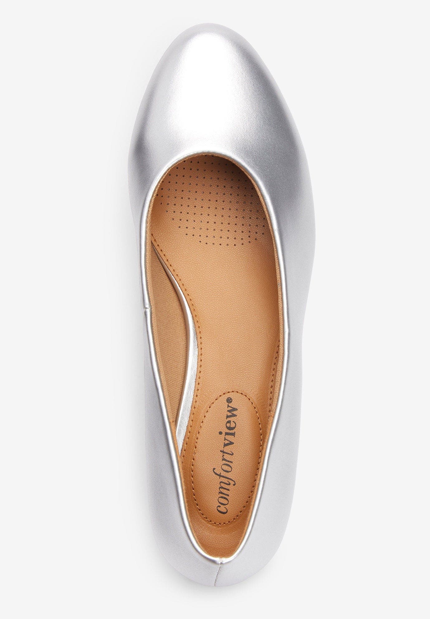 The Vida Leather Like Slip On Pump, Alternate, color, SILVER