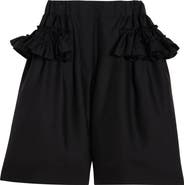 Dries Van Noten Pacuna Rounded Wool & Silk Shorts