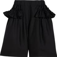 Dries Van Noten Pacuna Rounded Wool & Silk Shorts