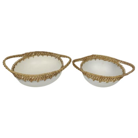Accented Tray Round Set of 2
