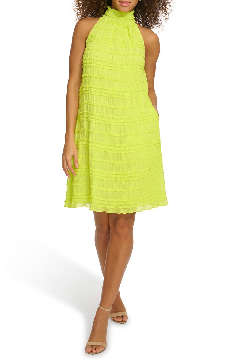 Shirred Sheath Dress, Main, color, CITRON