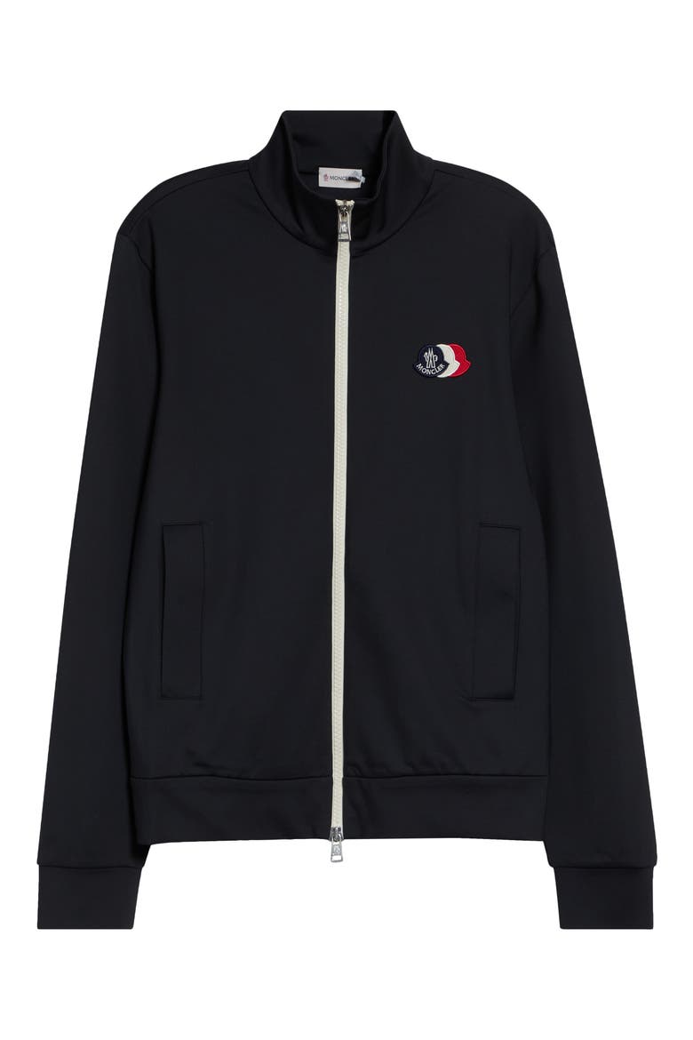 Nylon Blend Track Jacket, Main, color, GREYISH NAVY
