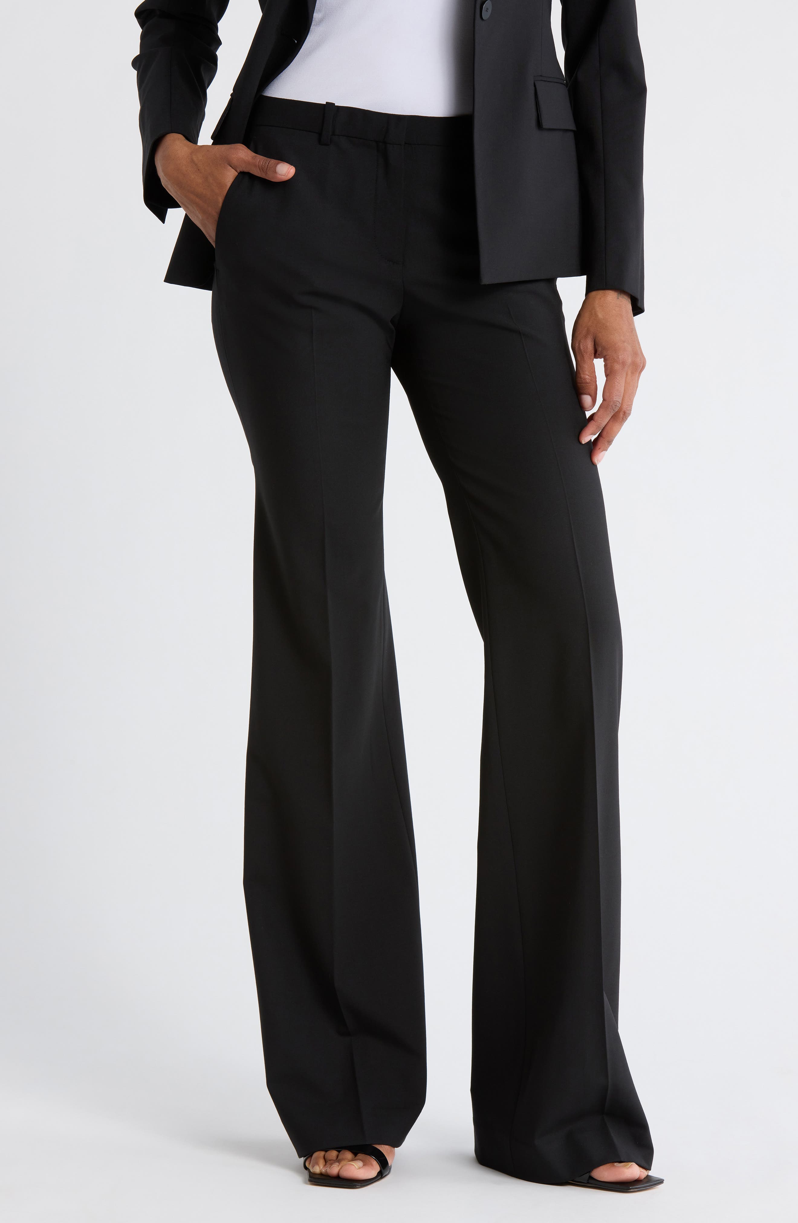 Theory Demetria Stretch Wool Pants