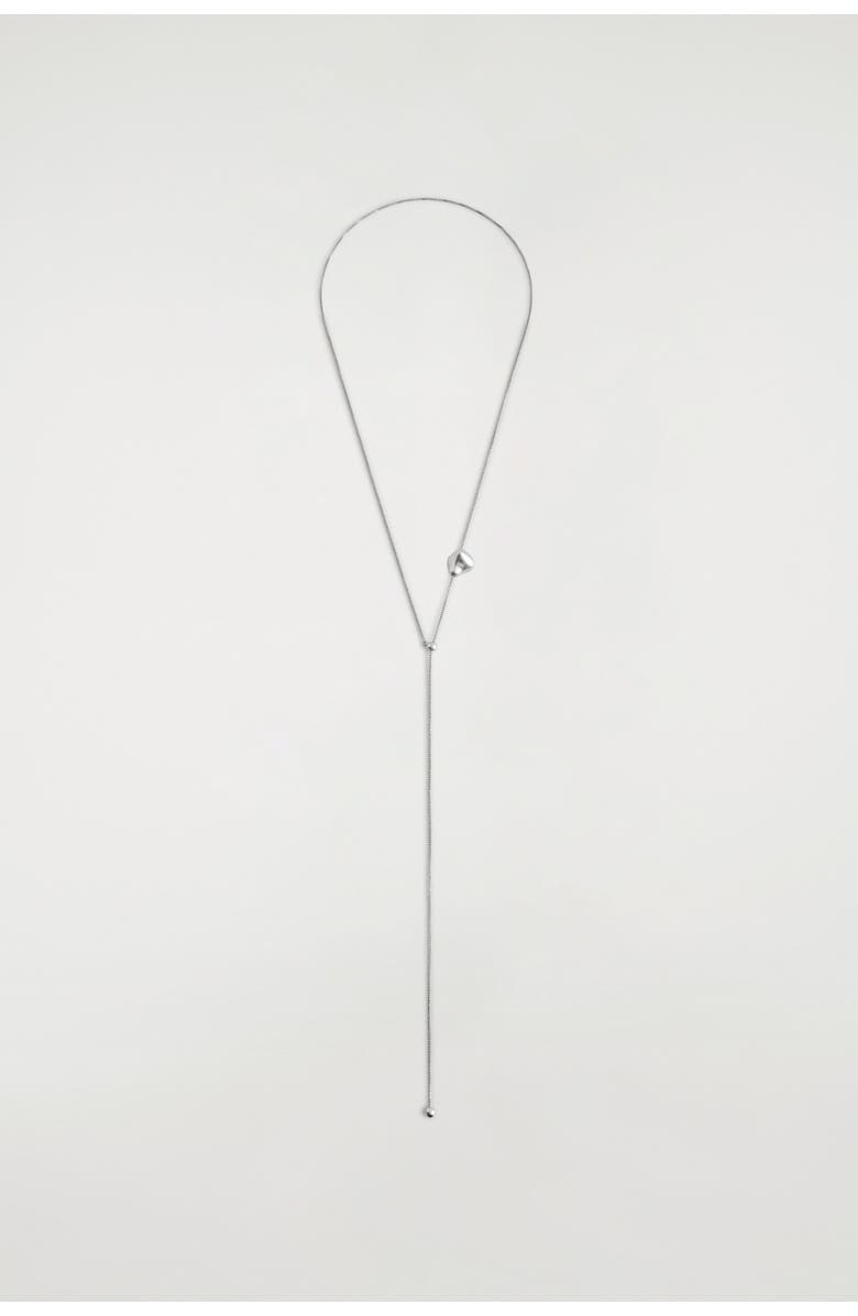 COS Molten Pendant Necklace, Alternate, color, Silver