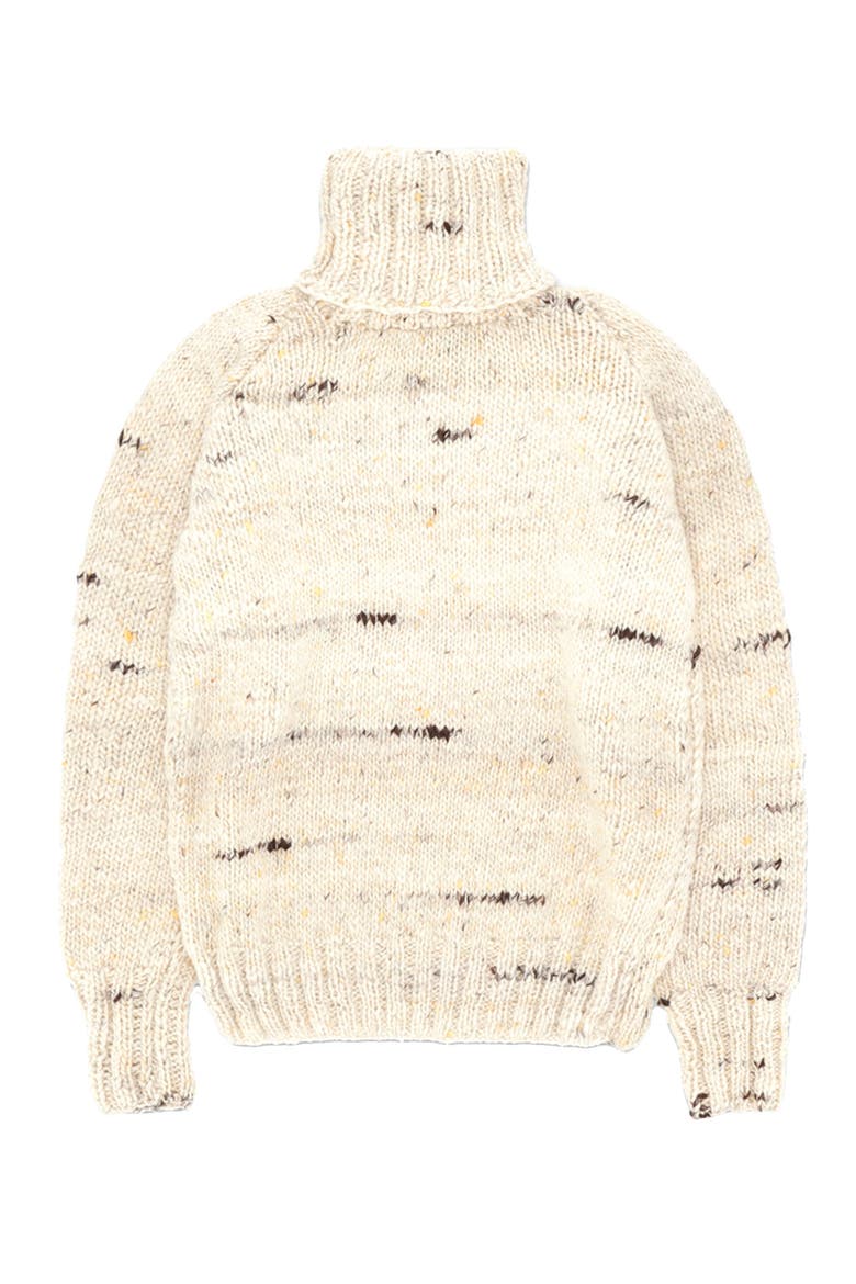 Merino Wool Turtleneck Pullover, Main, color, Ecru