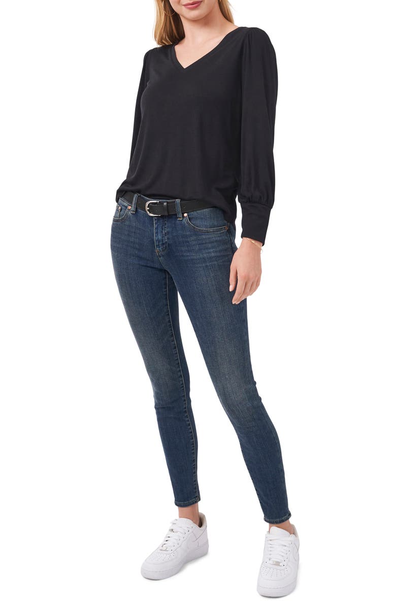 Vince Camuto V-Neck Knit Top, Alternate, color,
