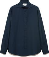 MANGO Slim Fit Cotton Poplin Button-Up Shirt