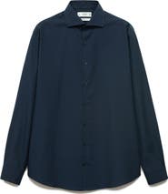 MANGO Slim Fit Cotton Poplin Button-Up Shirt