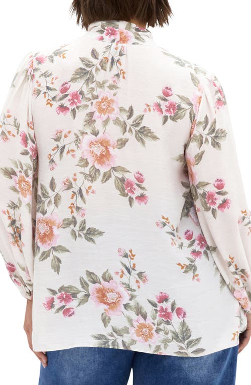 City Chic Arianna Button-up Shirt In Multi