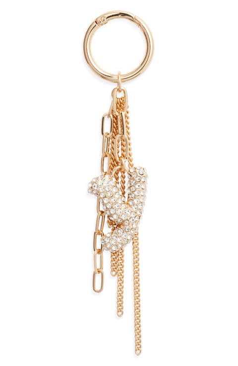 Pavé Crystal Inital Bag Charm