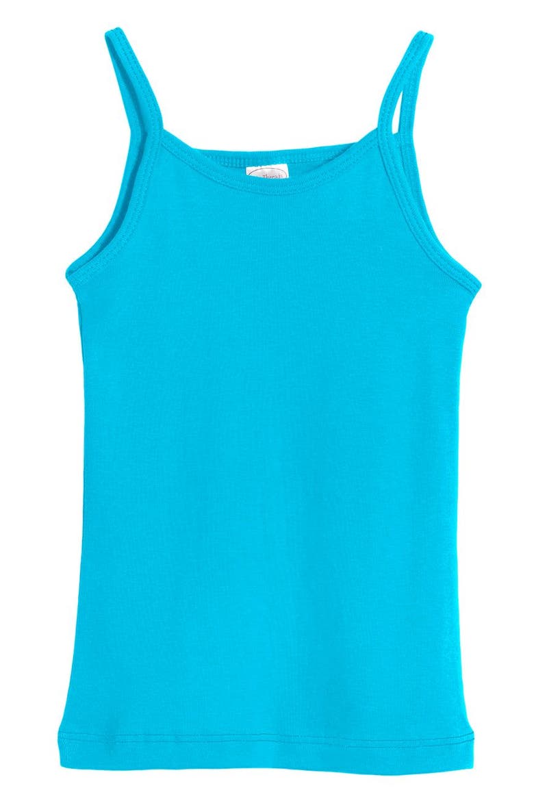 Girls Soft 100% Cotton Camisole, Main, color, Turquoise