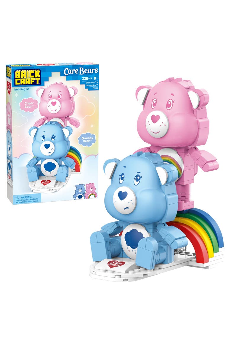 Care Bears Cheer Bear & Grumpy Bear Building Set, Main, color, Pink