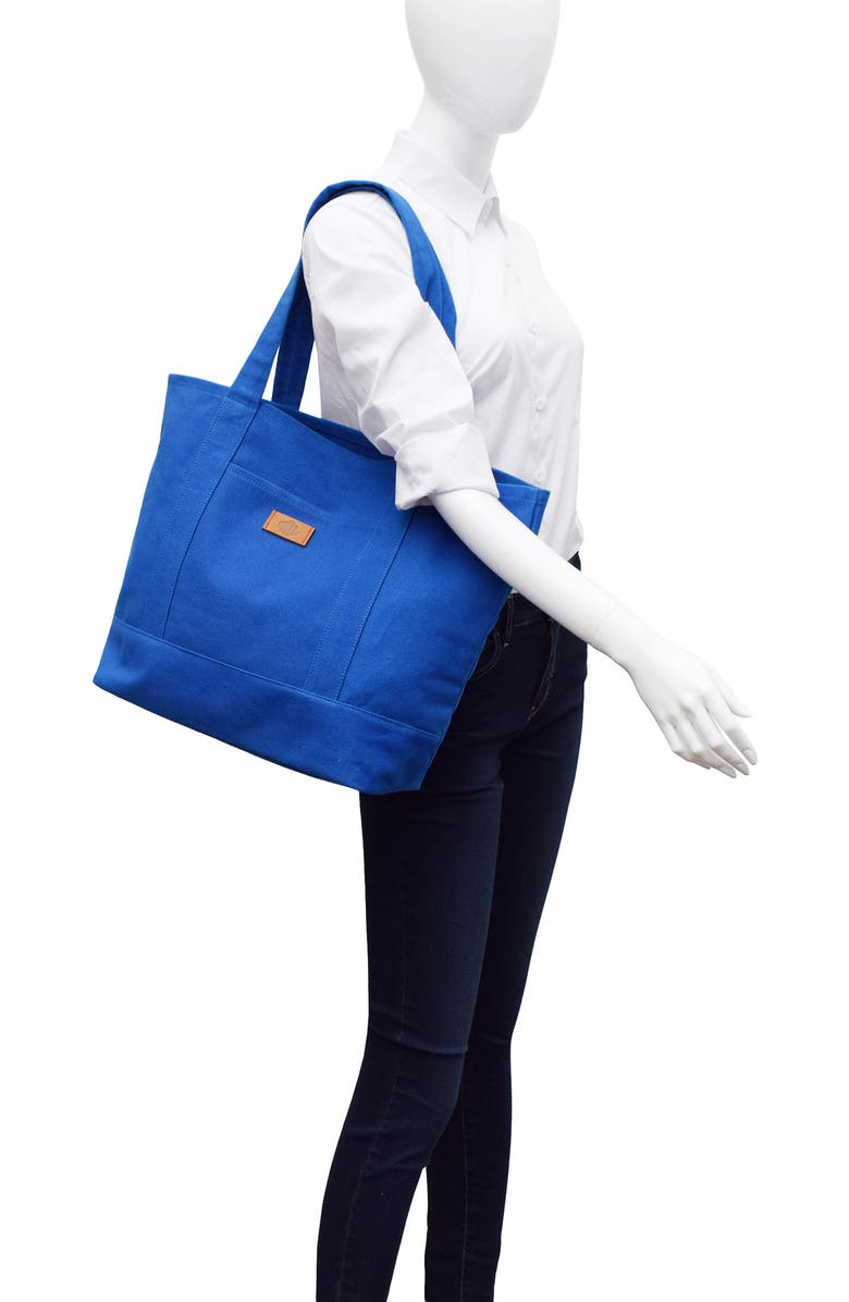 New Amsterdam Leatherworks Kylee Canvas Tote, Alternate, color, Royal