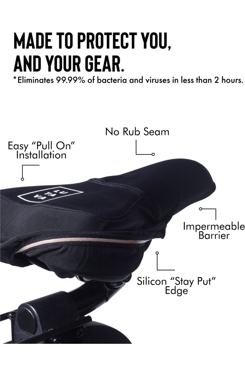 Lutava Antimicrobial Saddle Slip Cover, Alternate, color, Black