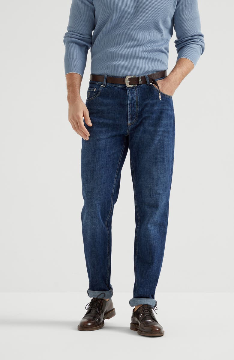 Brunello Cucinelli Lightweight denim trousers, Alternate, color, 