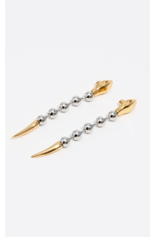 Bimba Y Lola Two-tone Snake Earrings In Metallic