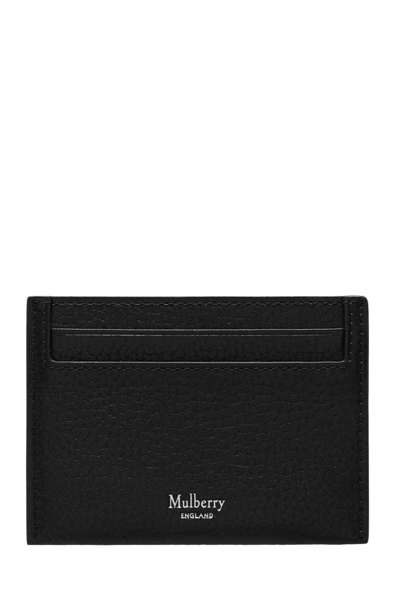 Leather Card Case, Main, color, Black