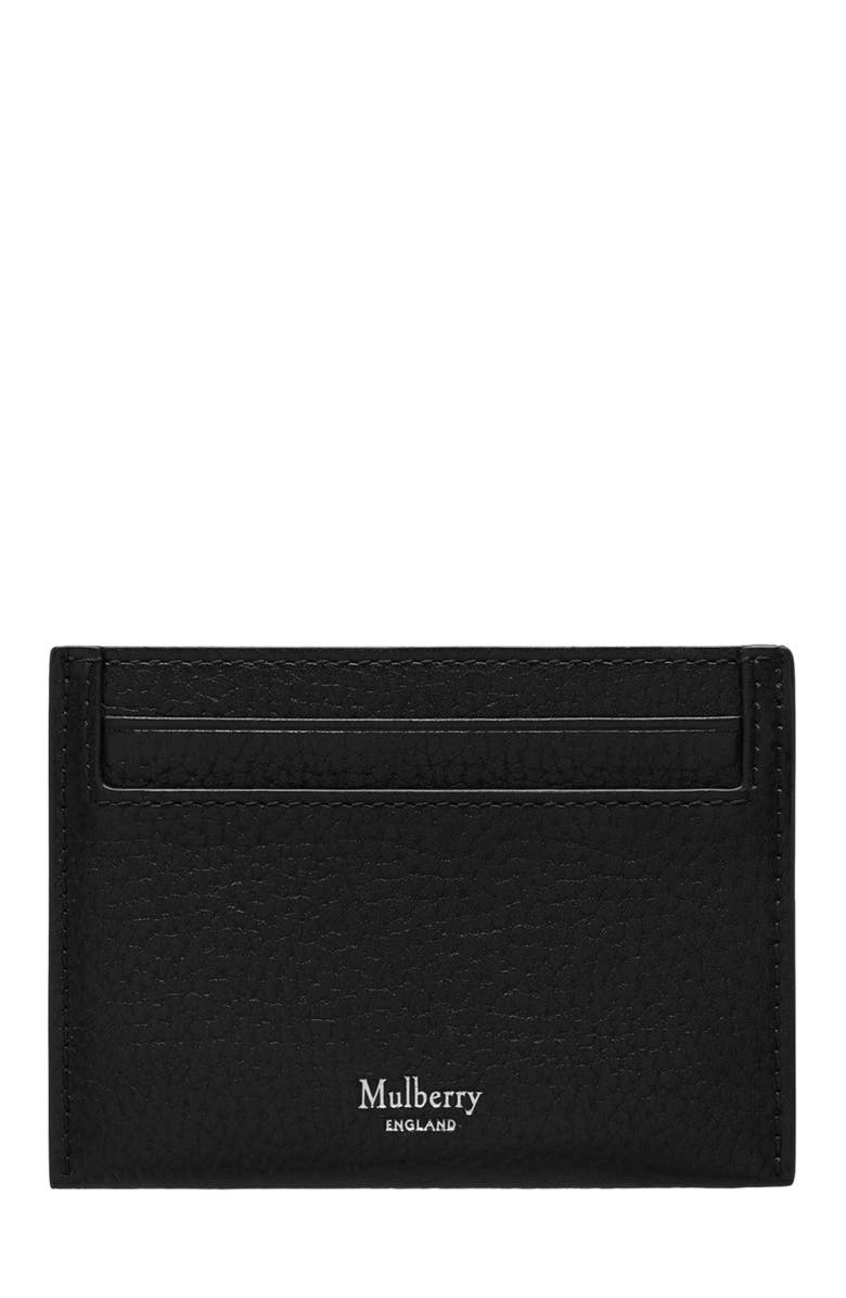 Mulberry Leather Card Case, Main, color, Black