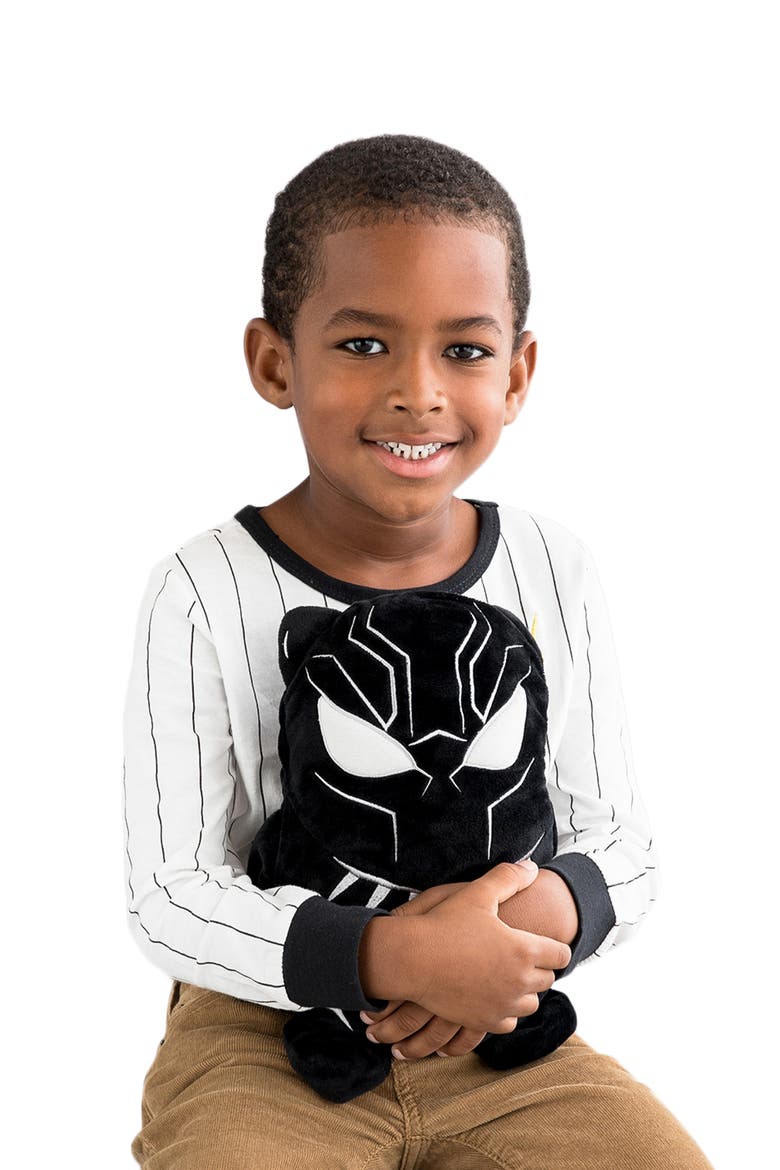 Marvel® 2018 Black Panther® 2-in-1 Stuffed Animal Hoodie, Alternate, color, BLACK