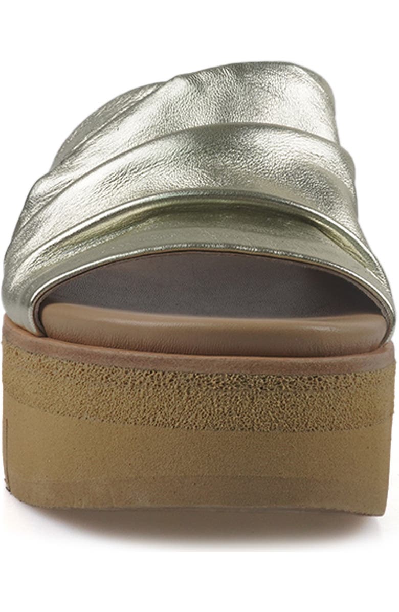 National Comfort Reneta Platform Leather Sandal, Alternate, color, Gold