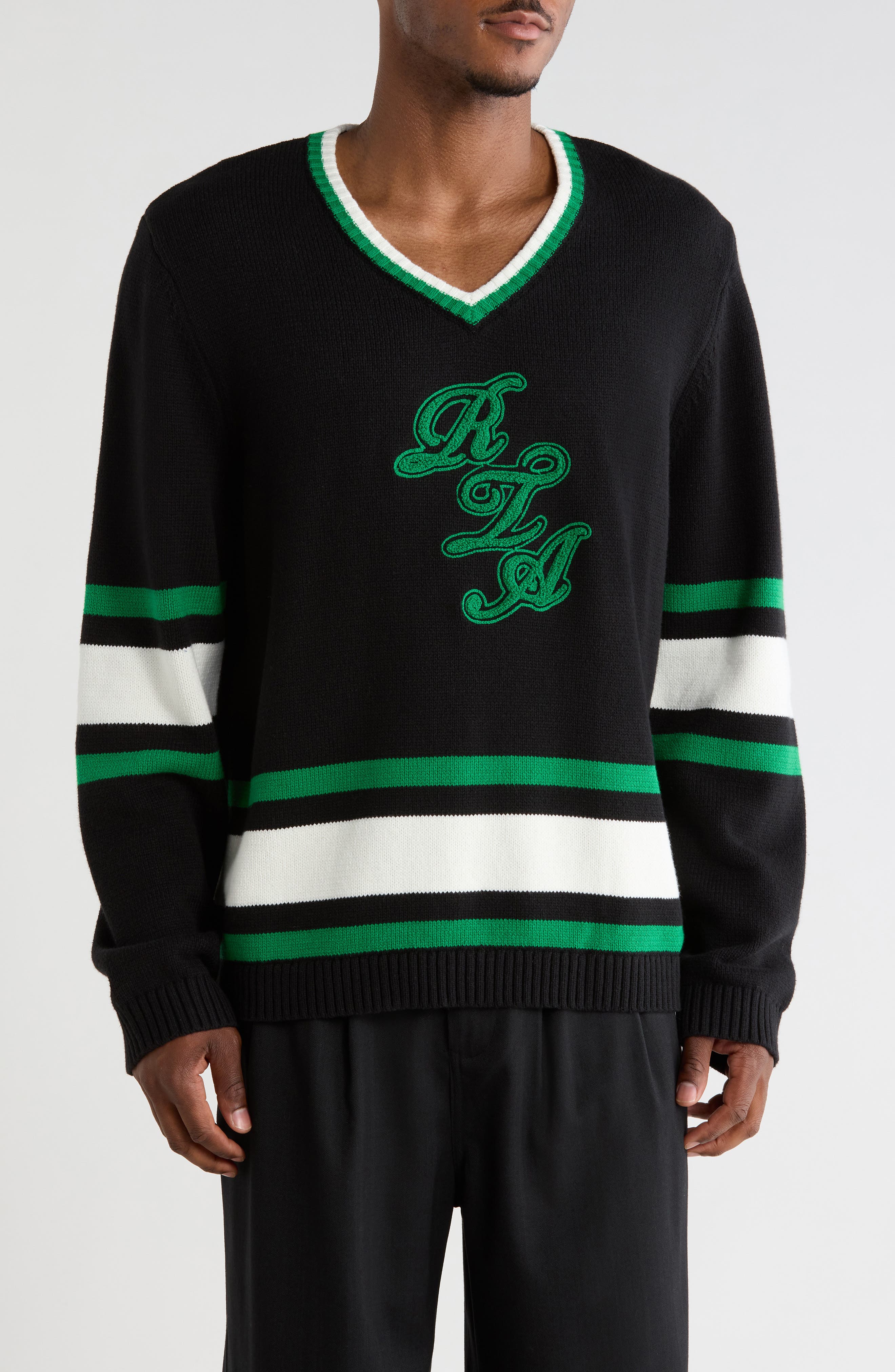 Joshua V-Neck Cotton Blend Sweater