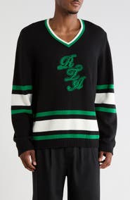 RtA Joshua V-Neck Cotton Blend Sweater