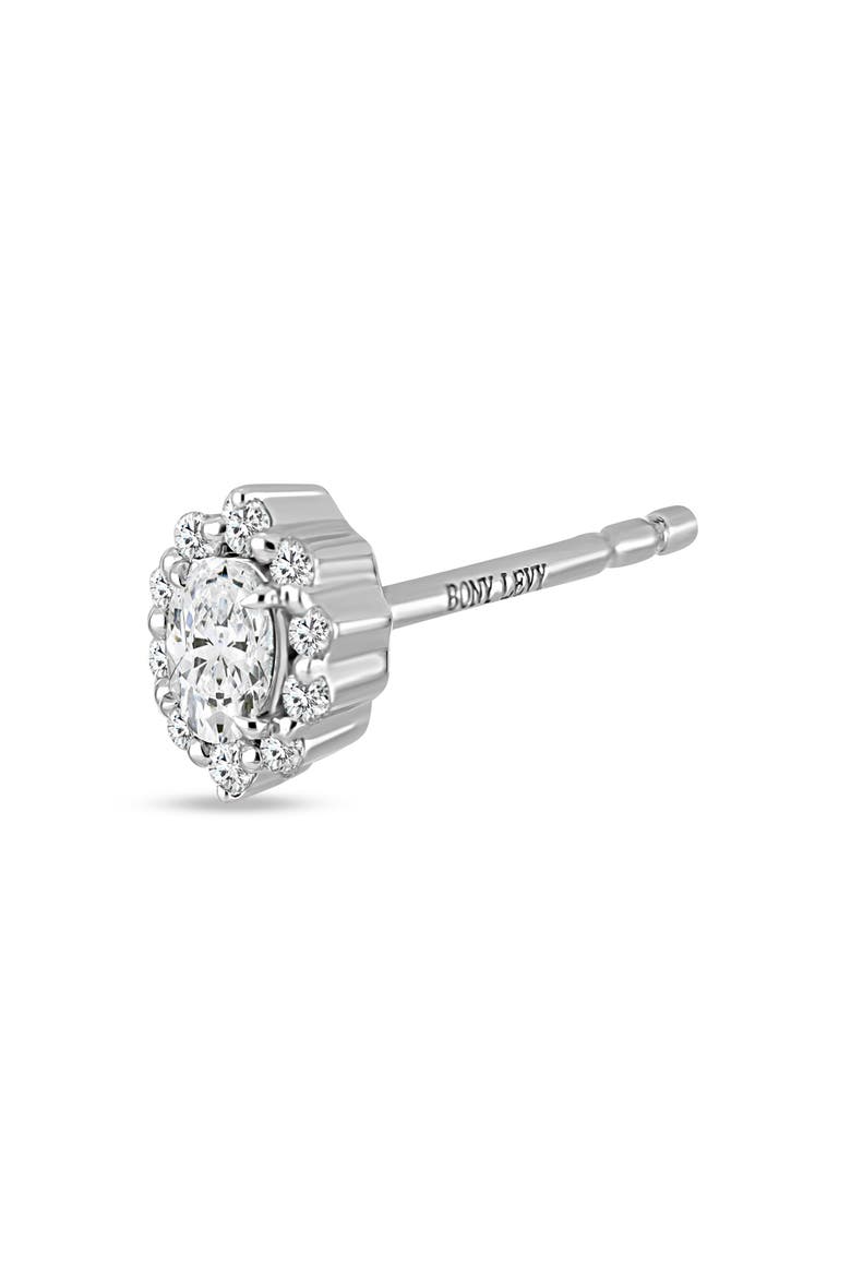 Rita 18K White Gold Diamond Halo Stud Earrings, Alternate, color, 18K WHITE GOLD