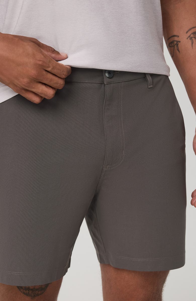 Vuori Meta 6-Inch Performance Shorts, Alternate, color, Warm Grey