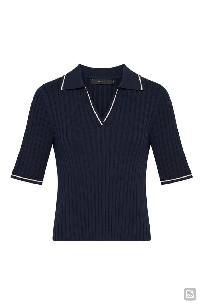 Simosa Rib Knit Polo, Alternate, color, NAVY BLAZER DETAIL BIRCH