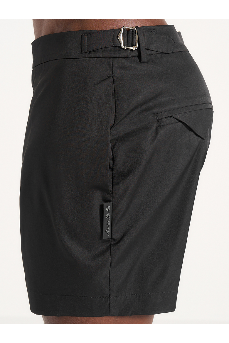 Brian Polished Nylon Swim Shorts, Alternate, color, Black