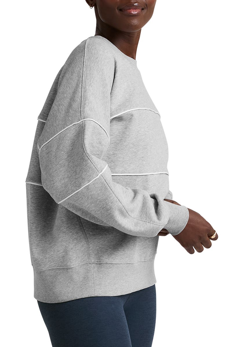 Beyond Yoga Piper Oversize LuxeFleece Sweatshirt, Alternate, color, Light Heather Gray