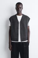 COS Buttoned Boiled-Wool Vest