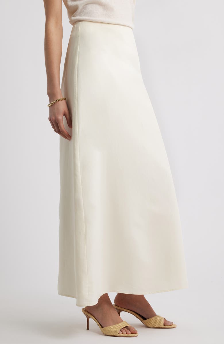 A-Line Print Maxi Skirt