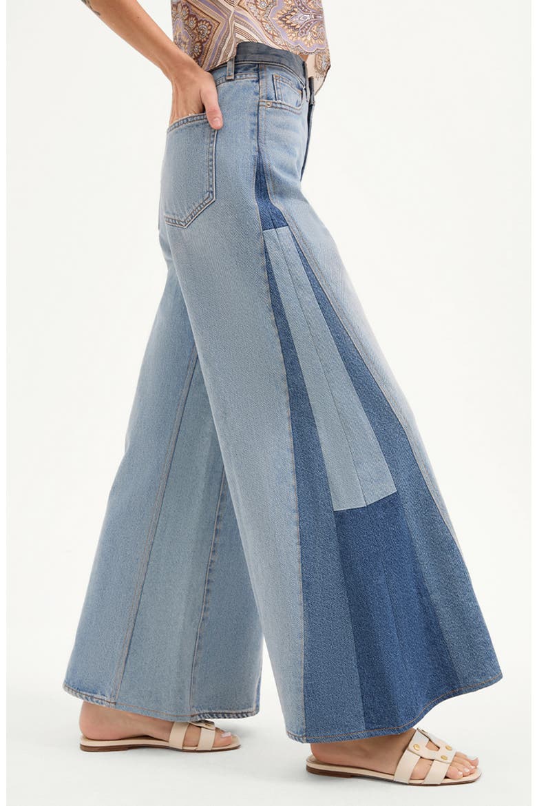 Vicki Paneled Extra Wide Leg Jeans, Alternate, color, WANDERER UNDONE