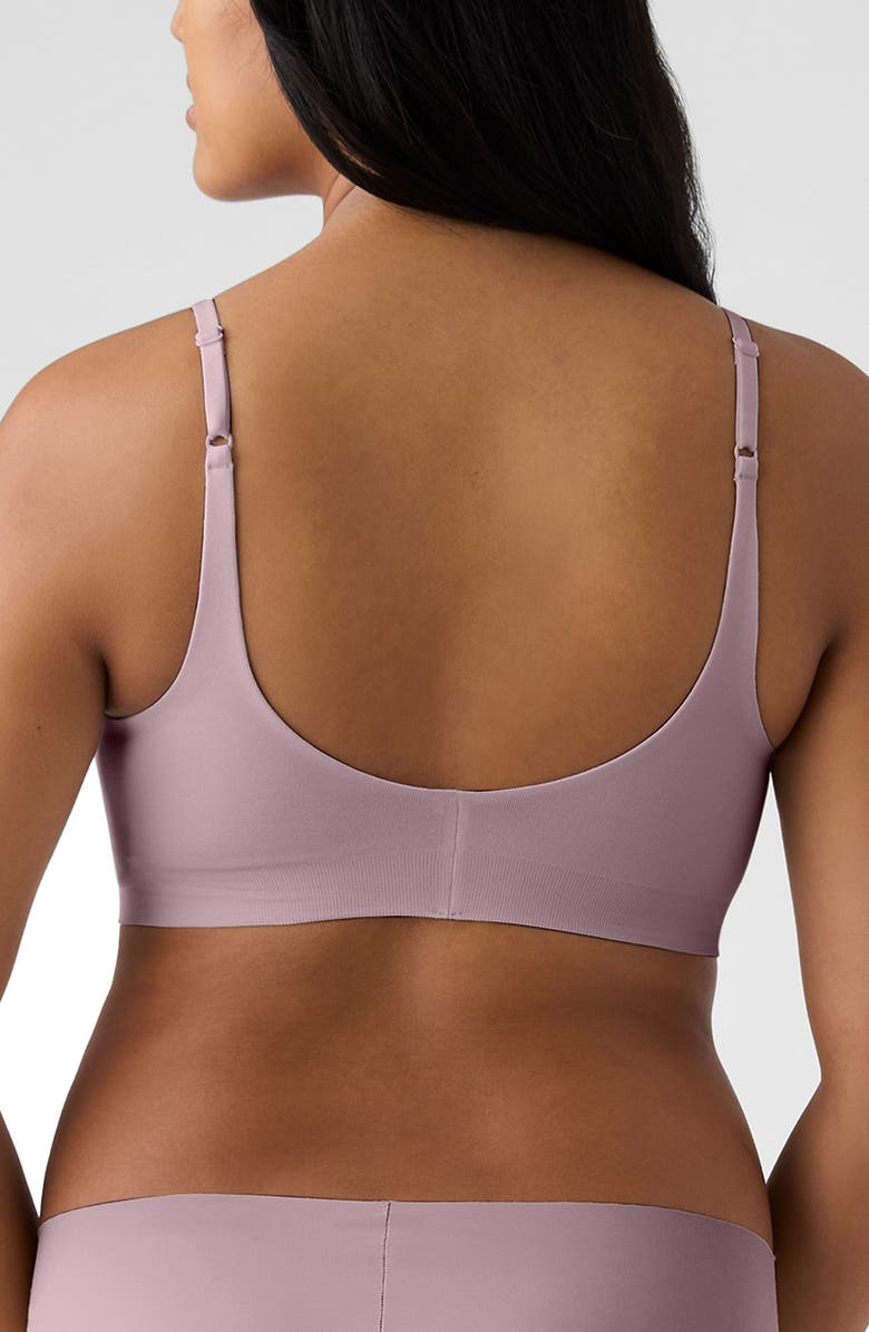 True & Co Soft Form Square Neck Wireless Bra, Alternate, color, Elderberry