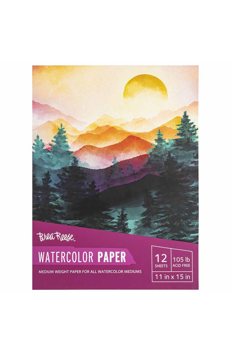 Brea Reese Watercolor Paper Pad 50 Sheets, Main, color, Multicolored